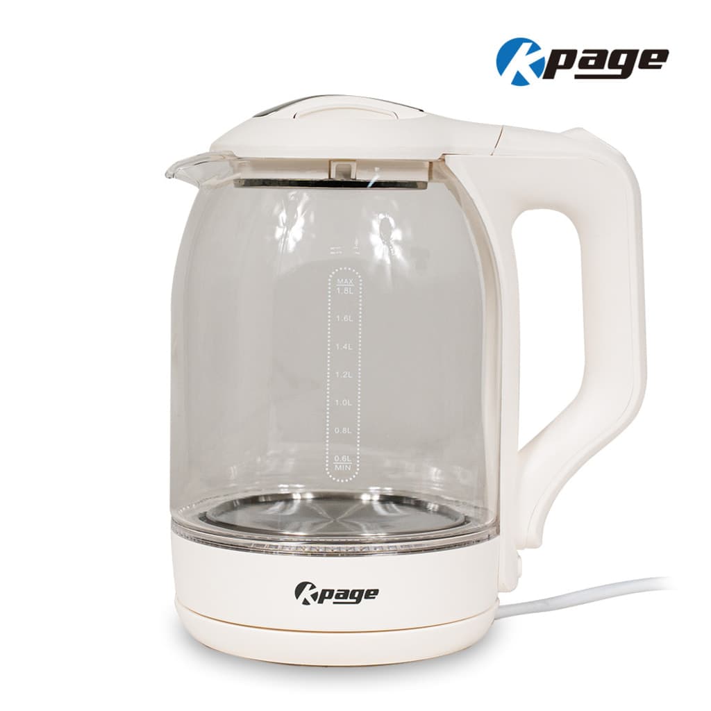 케이페이지주전자/유리/1.8리터/케이페이지/KEP-G18W(12)화이트