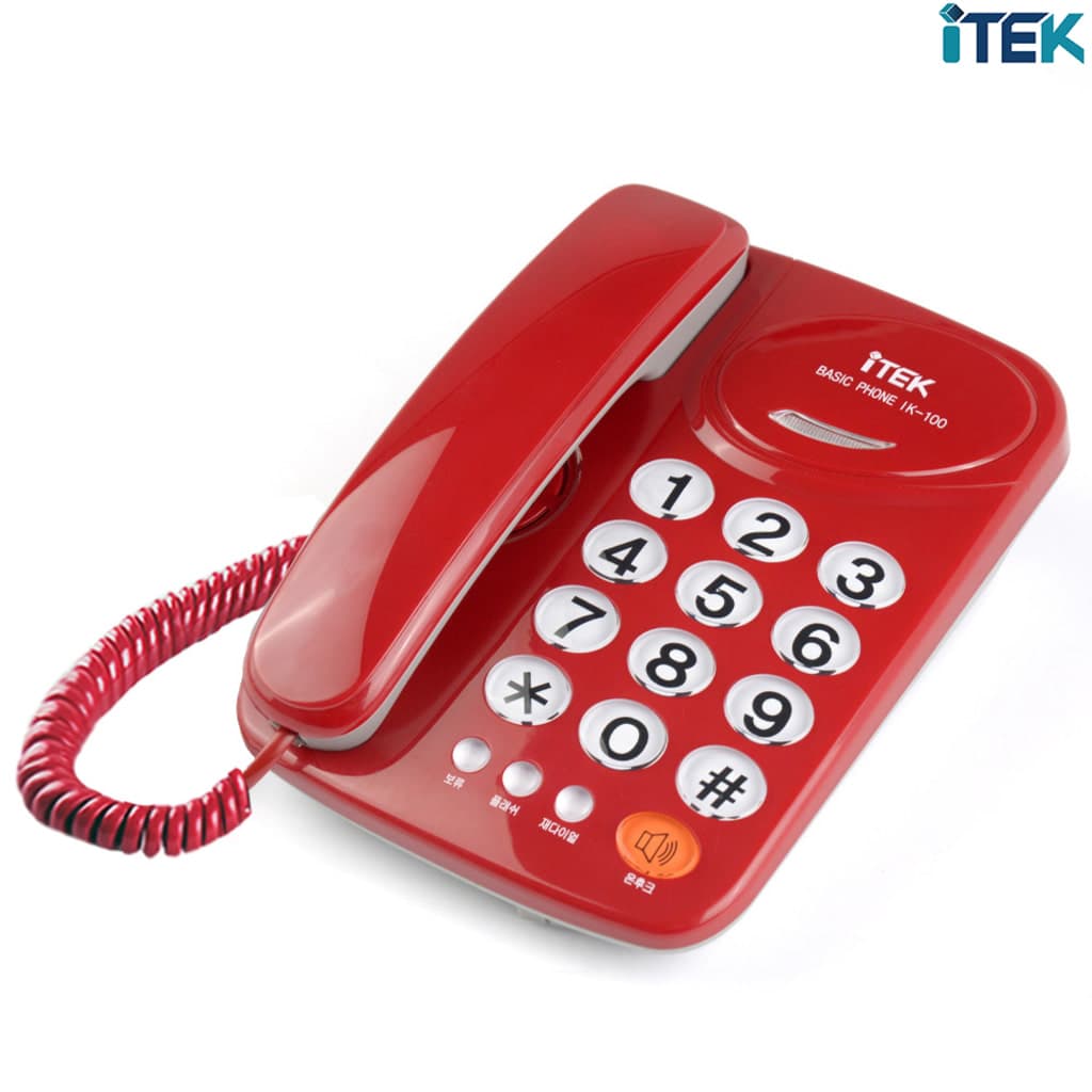 아이텍전화기/아이텍/IK-100RE레드(10)
