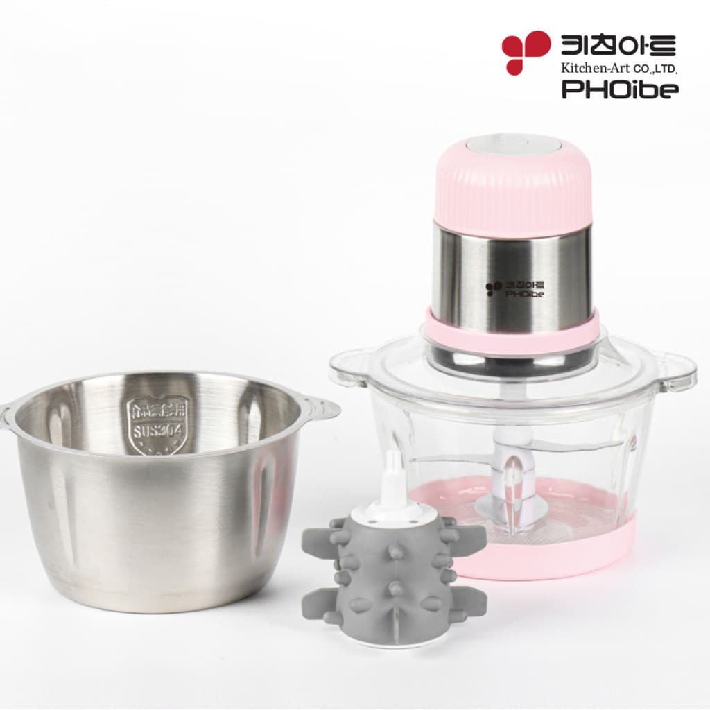 다지기/2리터/스텐+유리+박피기/포이베/키친아트/KA-JS0020KP(6)(전용)