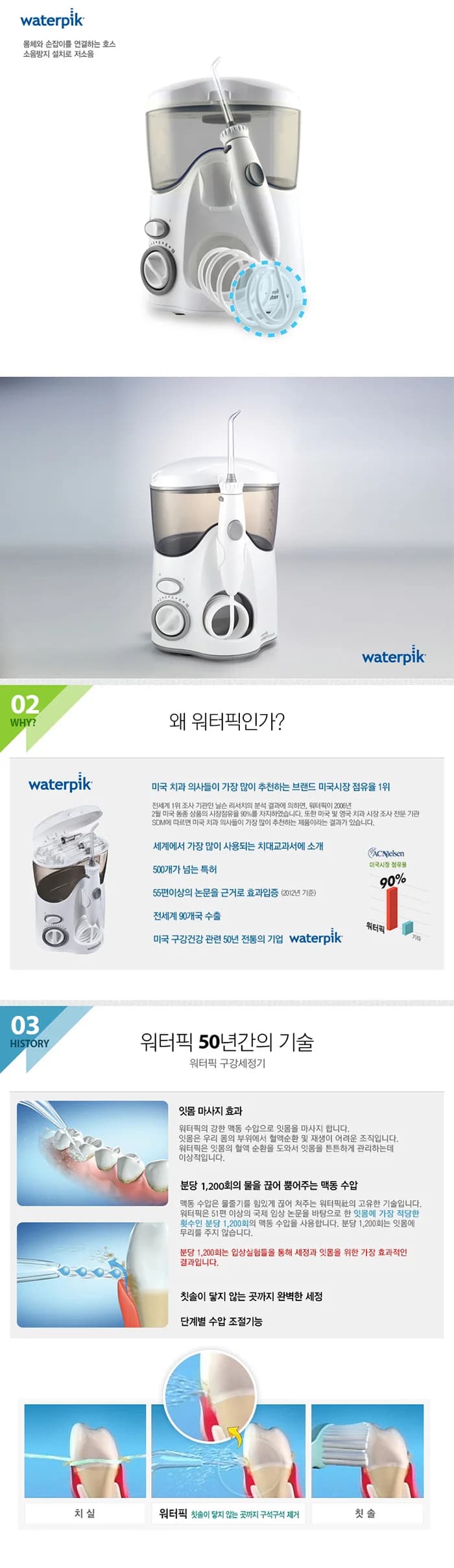 워터픽구강세정기/워터픽/WP-120K(4)특판 상세 이미지 4