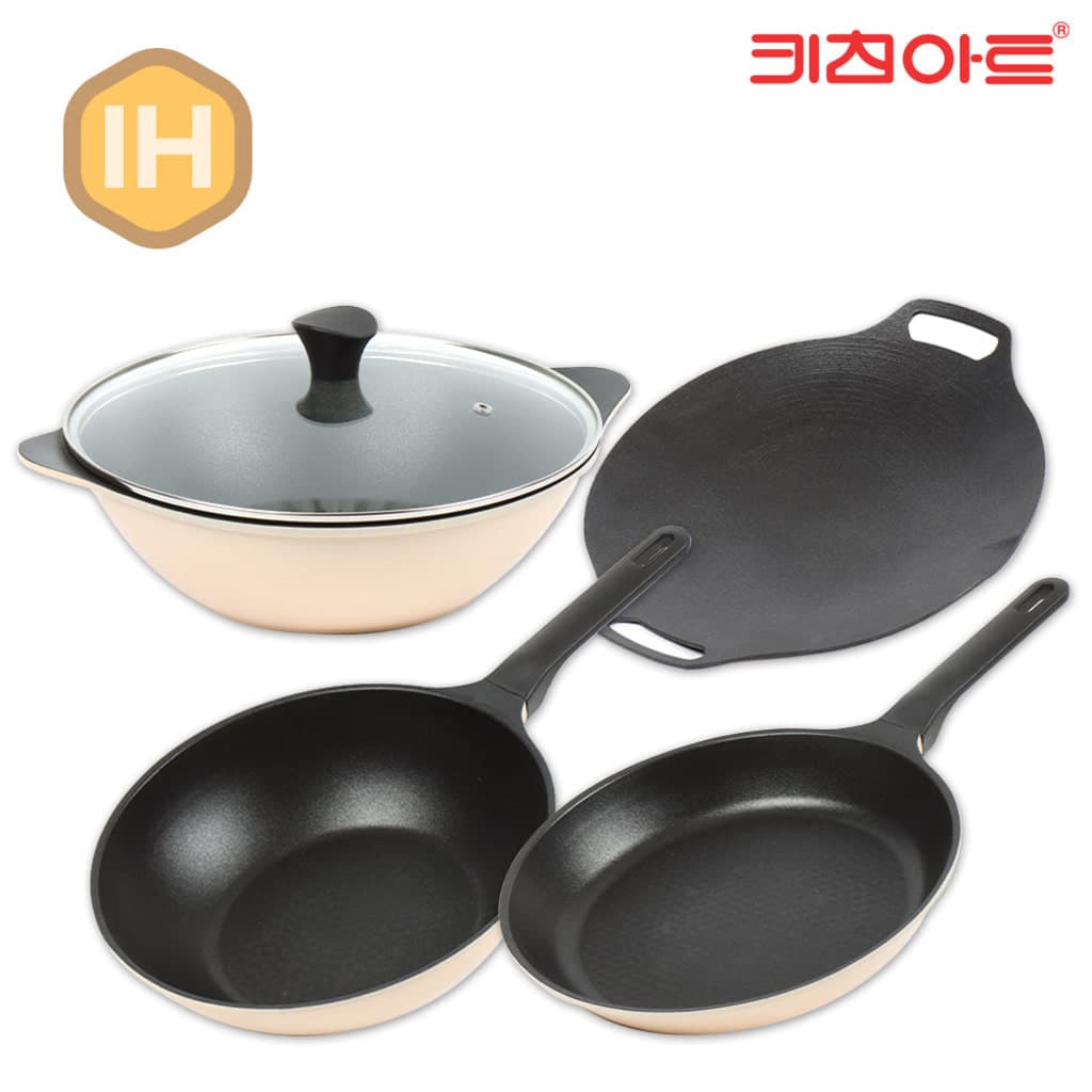 키친아트 IH 후라이펜 5종 모던 베이지 28CM