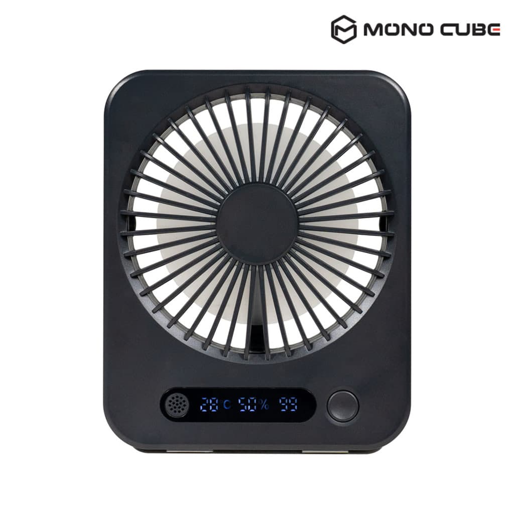 모노큐브선풍기/미니/4인치/온.습도계/모노/TS-tableHT01-M(20)(네이비)